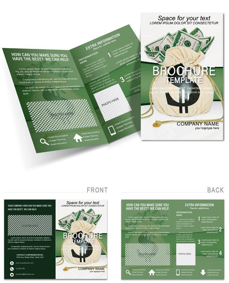 Bag of Dollar Brochures templates