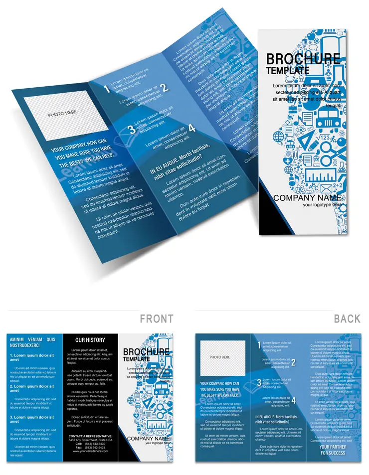Teacher Learning Place Brochure template, Tri Fold Design for printing