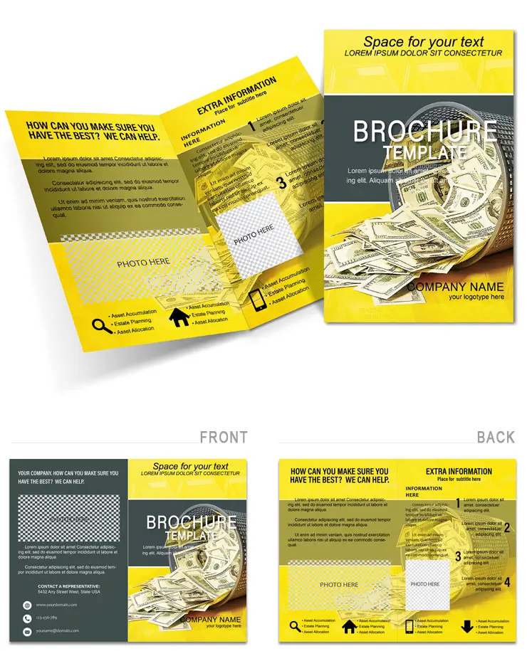 Money in Basket Brochure Template - Design Print