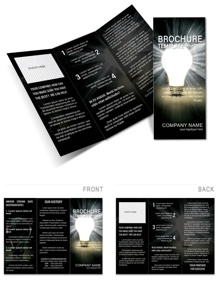 Light Bulb Idea Brochure Template | Creative Design Download