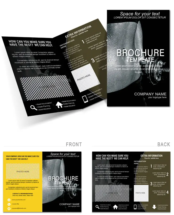 Training With Dumbbells for Women Brochures templates