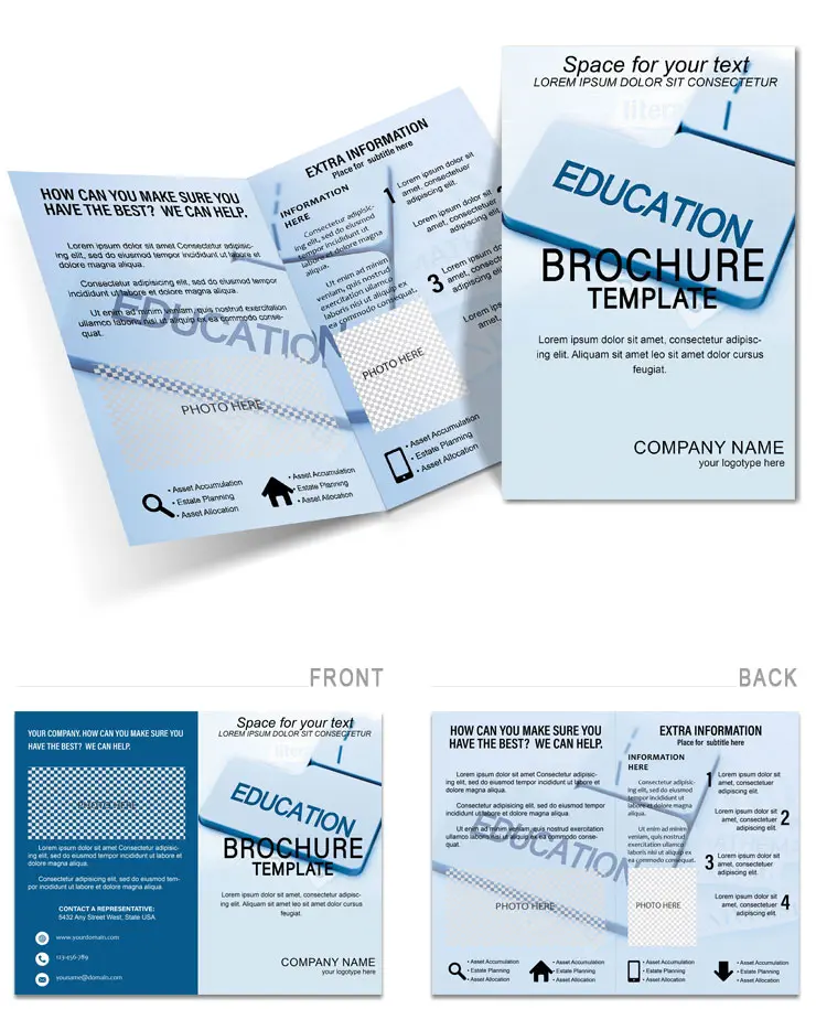 Push Button Education Brochures templates