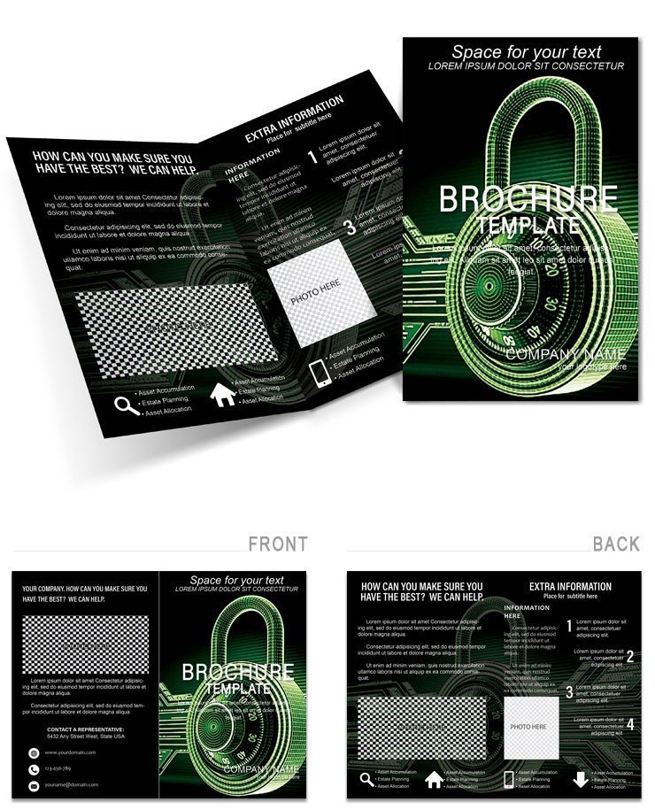 Combination Lock Brochures templates