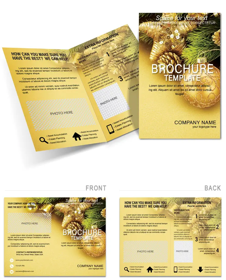 Decorate for Christmas and New Year Brochures templates