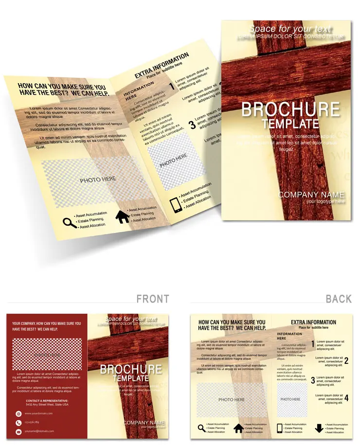 Religious Cross Brochures templates