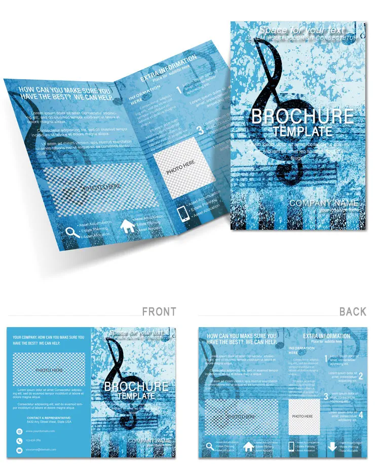 Note music player Brochures templates