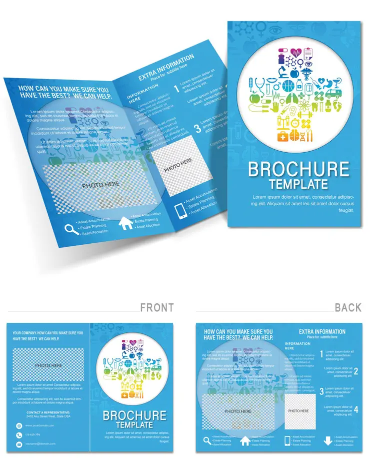 Color medical cross Brochures templates
