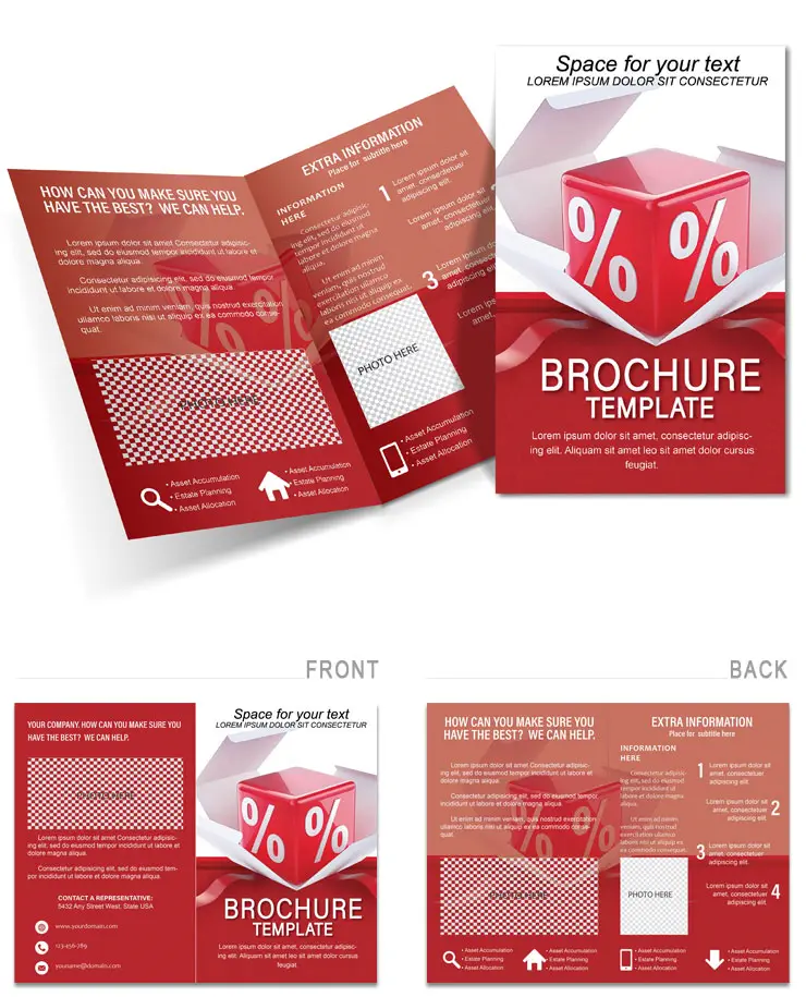 Box With Percentage Discounts Brochure Template - Download, Design, and Print