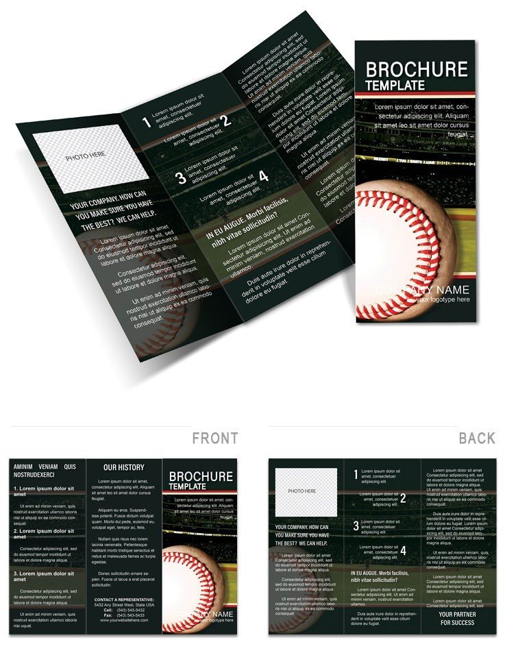 Game field Baseball Brochures templates