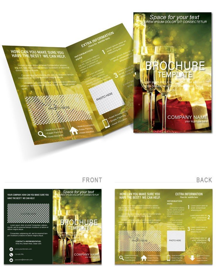 Champagne for the new year Brochures templates