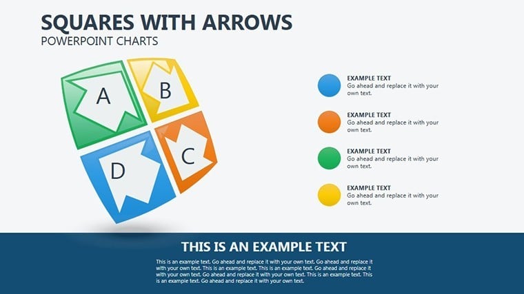 Squares Arrows Keynote chart template