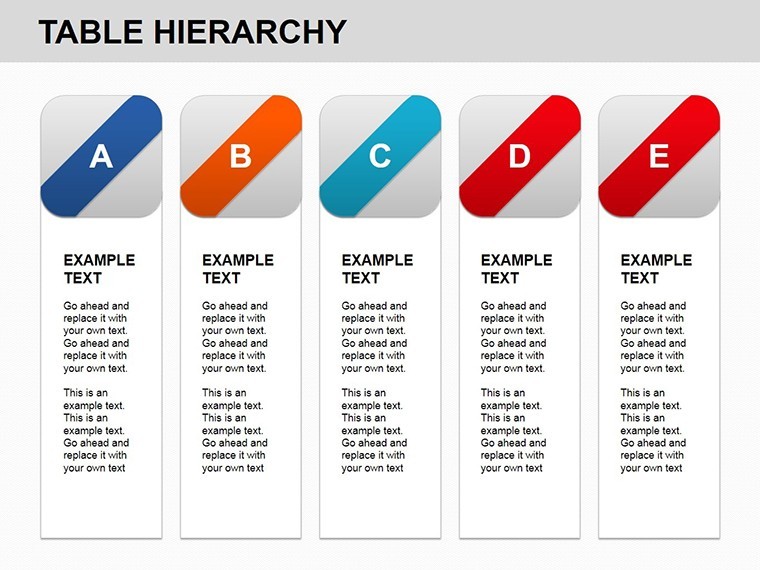Table Hierarchy Keynote Charts Template Download Infographic