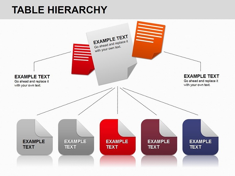 Table Hierarchy Keynote Charts Template Download Infographic