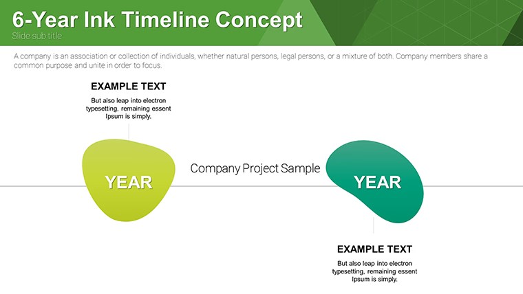 Free Ink Timelines Concept Keynote Charts Download Template 