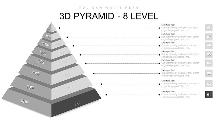 3d Pyramid 8 Level Keynote Charts 7759