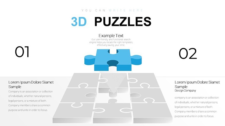 3D puzzles Charts in Keynote presentation
