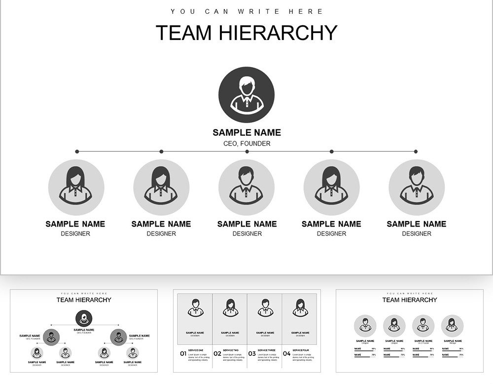 Hierarchy Organizational Structure Keynote charts | ImagineLayout.com