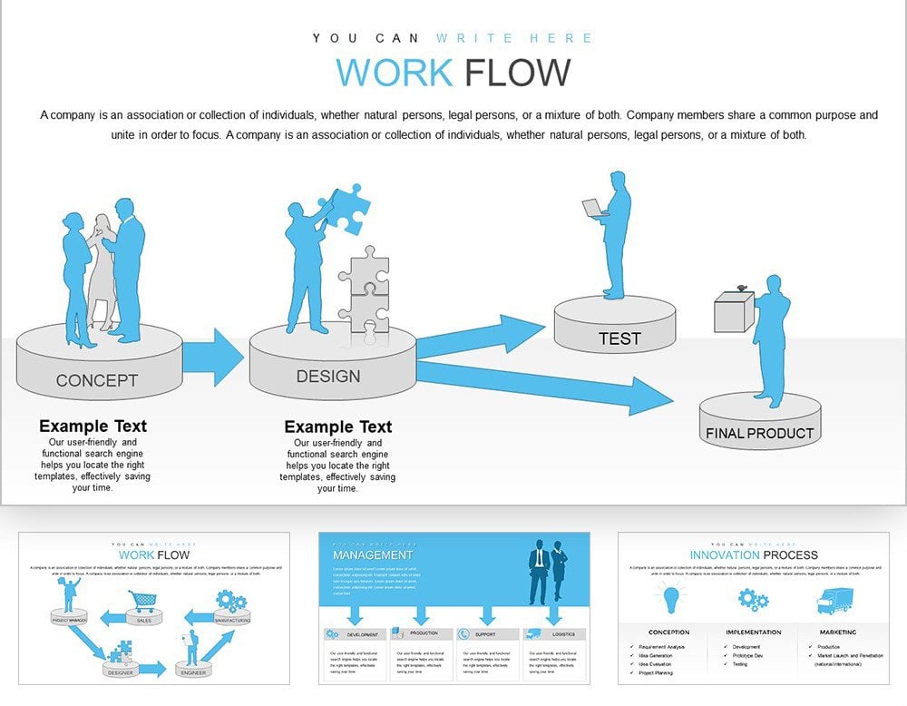 Work Flow Keynote Charts Template ImagineLayout com