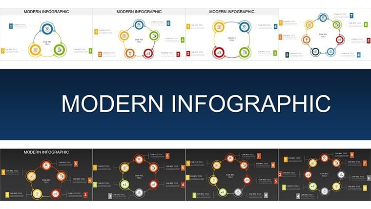 Modern Infographic Keynote charts for Presentation