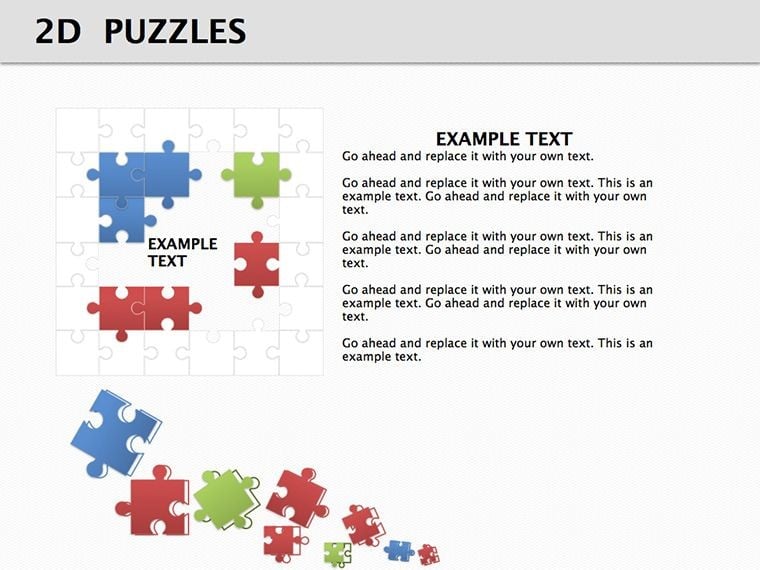 2D Puzzles Keynote diagram Presentation