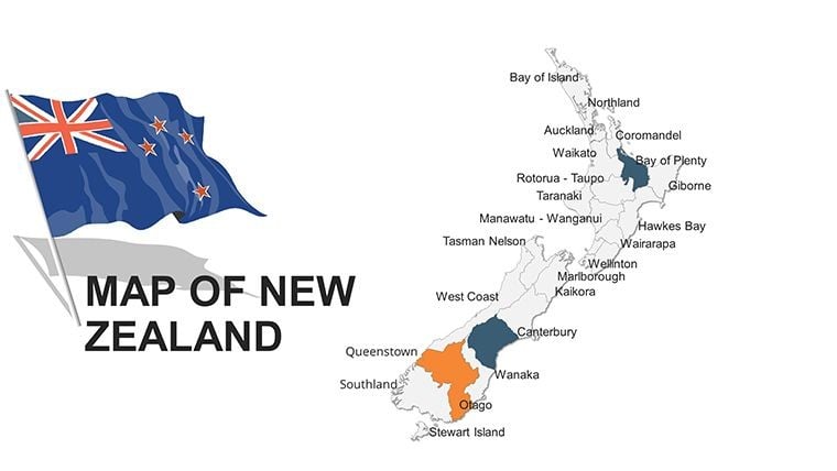 Editable New Zealand Keynote maps