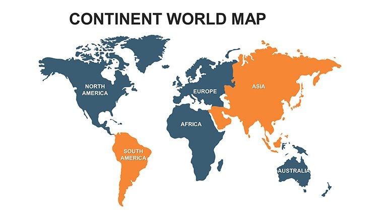 Continent World Map: Keynote maps of World