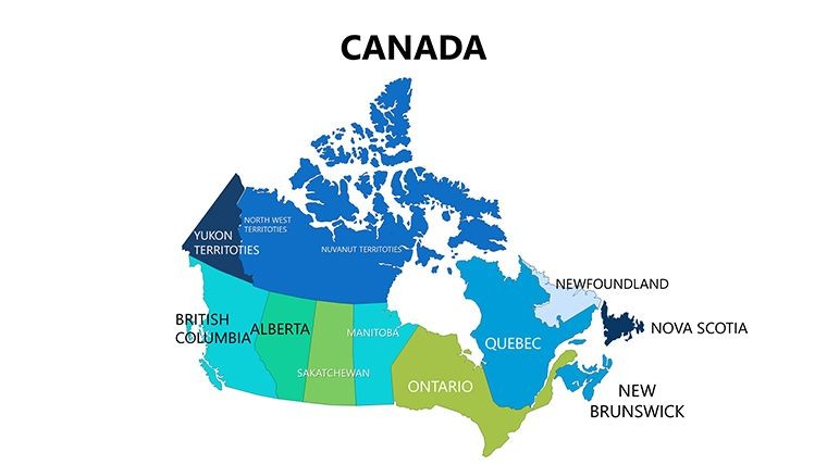 Complete Canada Keynote maps Templates
