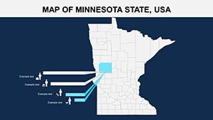 USA State: Minnesota Keynote map Template | ImagineLayout.com