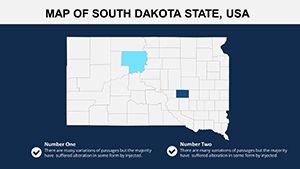 US State: South Dakota Keynote map | ImagineLayout.com