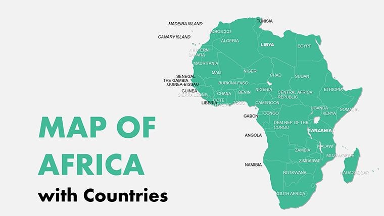 Countries of Africa Keynote Map