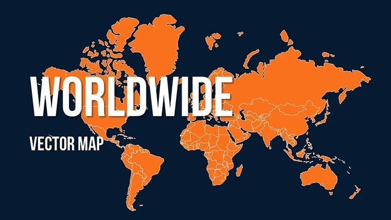 World Map with Countries for Keynote Presentation