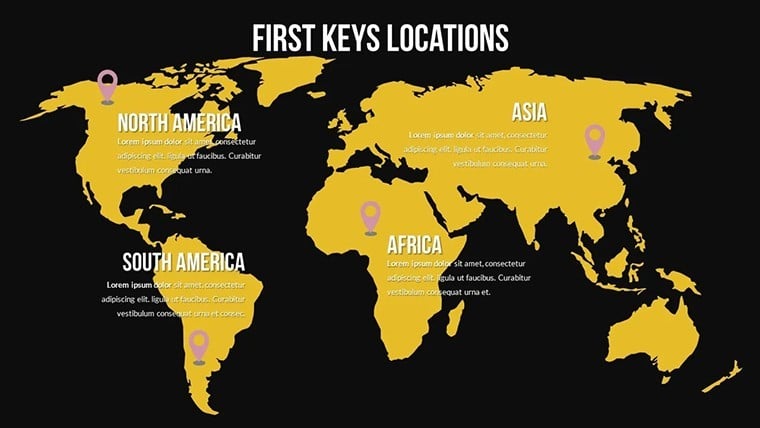 Map of Global World for Keynote Presentation