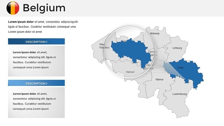 Belgium Keynote Maps Template for Presentation