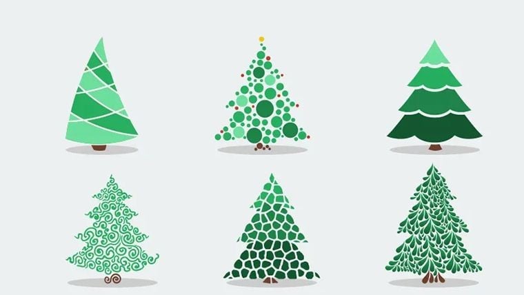 Christmas Tree Keynote shapes template