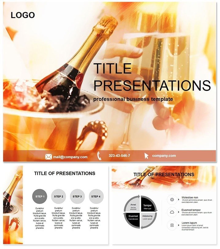 Order Champagne Keynote template and themes for Presentation