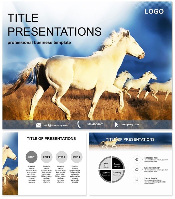 White horses Keynote templates | Keynote themes