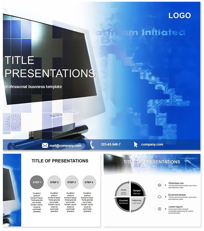 Computer Monitor Keynote template Presentation