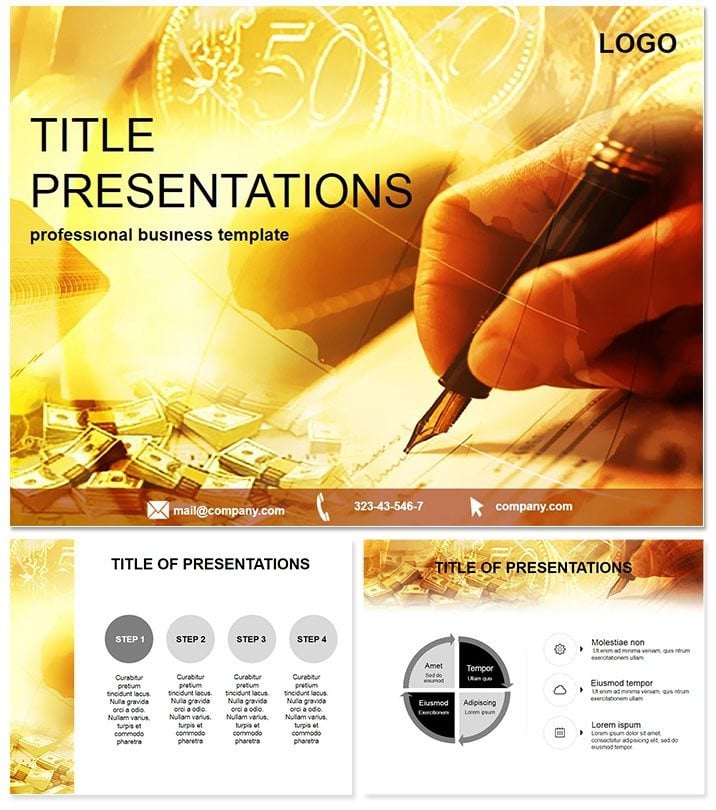 Sign financial documents Keynote templates for presentation