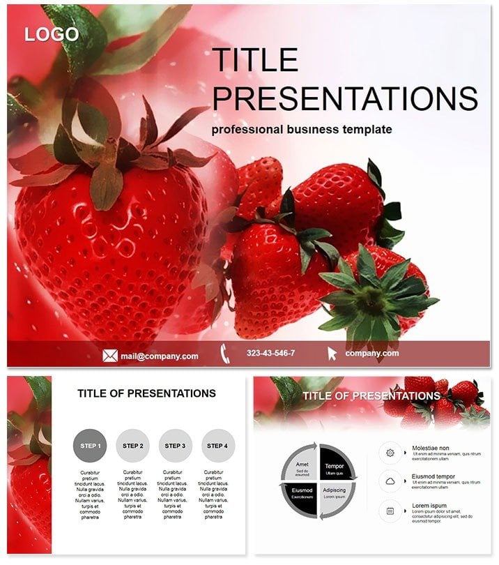 Sweet Strawberries Keynote Themes Presentation