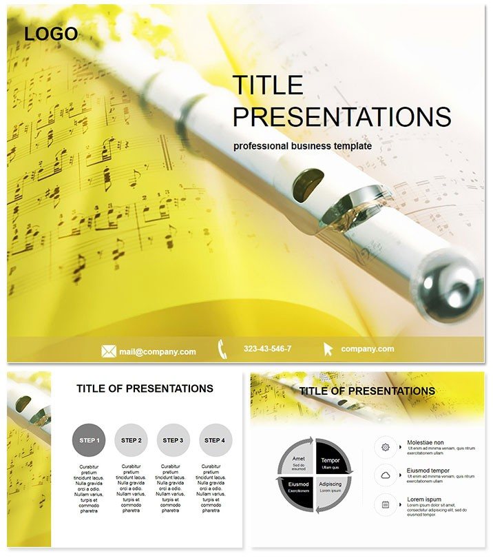Flute Music Keynote Template | Download Background for Presentation