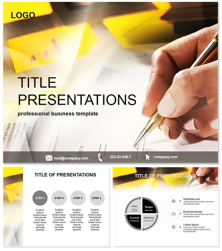 Subscribes business document Keynote Template