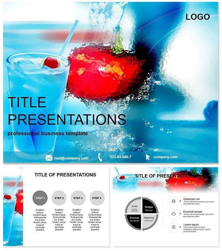 Cool Cocktail Keynote Template | Professional Presentation Designs
