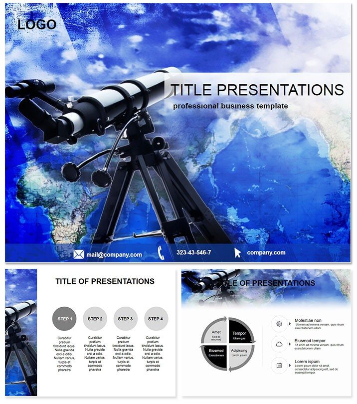 Astronomical telescope and the world Keynote Template
