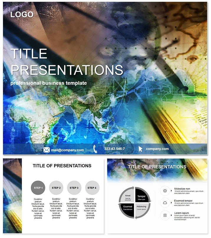 Geographic Maps Keynote Templates, Presentation Themes