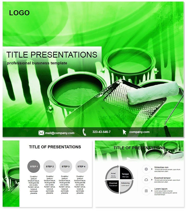 Paints Background Keynote templates for presentation