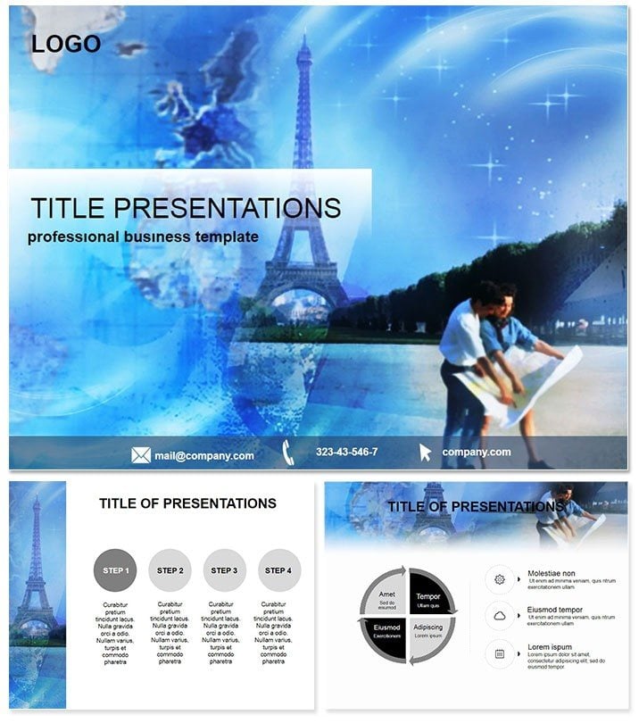 Paris travel guide Keynote templates