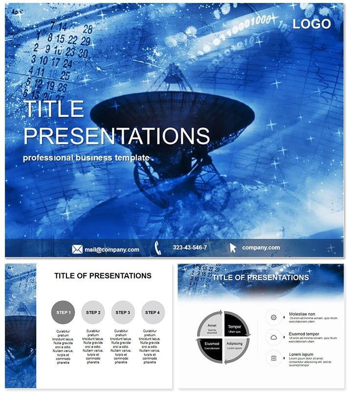 Antenna for space exploration Keynote template