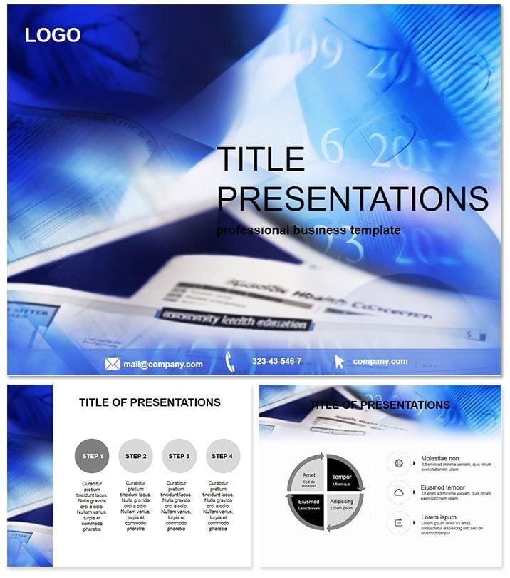 Stock Market Reports Keynote Template for Presentations