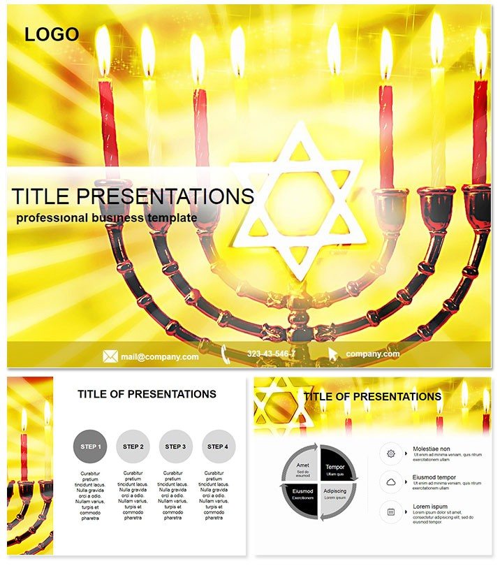 Jewish Candle Keynote Template