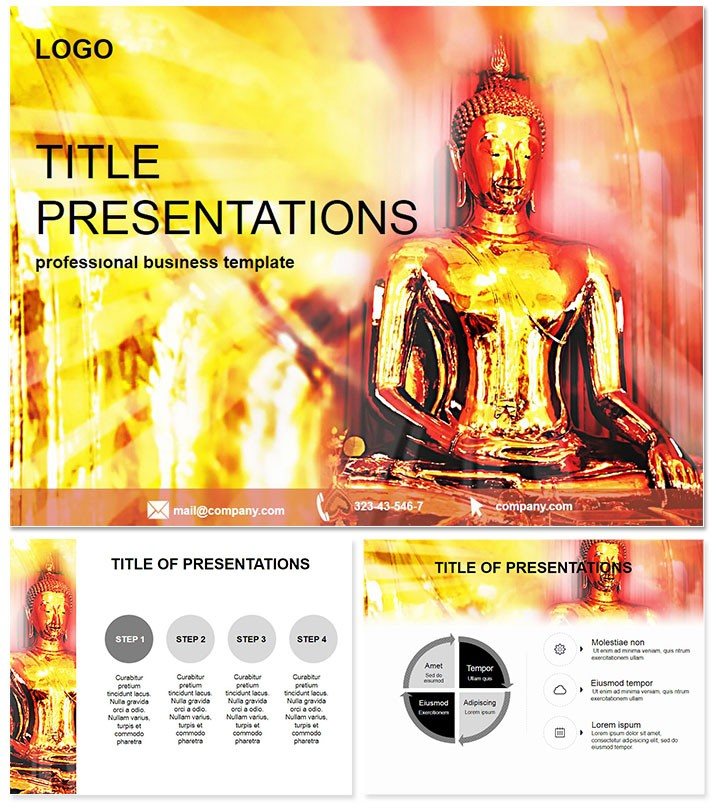 Buddha statue Keynote Template